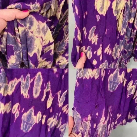 $411 Kahindo Maxi Dress Womens 2 Tie Dye Print Flowy Festival Bohemian Cruise - Picture 11 of 13